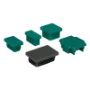 Beschermkap/afdekking montagerail/-profiel RapidRail® Walraven RAILEINDDOP WM1 30X15 GROEN 244200