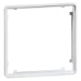 Overgangsafdekplaat schakelmateriaal Standard Peha Adaptorframe met rechthoekig genormd gat 45 x 45 mm voor aansluiting van Alcatel en ITT-canon outletsACS 450.100-216, voor inbouw in PEHA-centraalplaten met rechthoekiggenormd gat 50 x 50 mm, artikel-nr. 