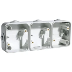 Opbouwbehuizing 3 voudig, grijs