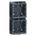 Doos voor montage in wand/plafond ALU GUSS Peha Inbouw Alu Guss, 2-voudig, zwartverstelb. binnenraam, inbouwd. tot 75 00906994