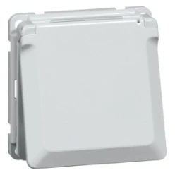 Wandcontactdoos COMPACTA PEHA WCD 1-VOUDIG RA 32 MM INB.DIEPTE SCHROEFKLEM KLAPDEKSEL ALUMINIUM 621211