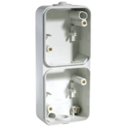 Opbouwbehuizing 2 voudig, grijs