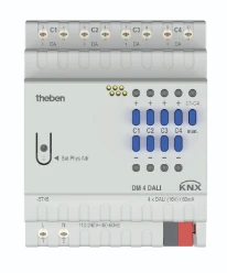 DALI dimactor, 4 kanaals, 4 x 30 DALI drivers, DALI-2, KNX
