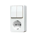 Schakelaar/wandcontactdoos combinatie Jung 675 A WW