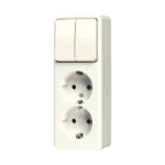 Schakelaar/wandcontactdoos combinatie Jung 625 A