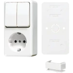 Schakelaar/wandcontactdoos combinatie Jung B 675 A WW