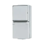 Schakelaar/wandcontactdoos combinatie Jung 676 W