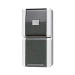 Schakelaar/wandcontactdoos combinatie Jung 871 W