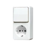 Schakelaar/wandcontactdoos combinatie Jung 676 A WW