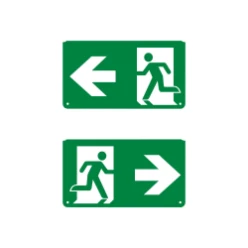 EMERGENCY EXIT SIGN PICTOGRAMS PICTO LEFT RIGHT