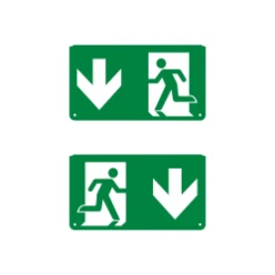 EMERGENCY EXIT SIGN PICTOGRAMS PICTO DOWN