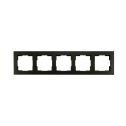 ION INDUSTRIES Afdekraam schakelmateriaal Afdekraam 5-voudig V1 Mat Zwart