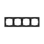Afdekraam schakelmateriaal ION INDUSTRIES Afdekraam 4-voudig E1 Mat Zwart