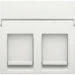 Onderdeel/centraalplaat communicatie-schakelmateriaal Switches & Sockets Niko CPL DATA 2xRJ WHITE 101-65200