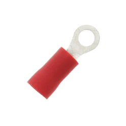 Klemkabelschoen voor koperen geleider Geïsoleerde kabelschoenen, PVC KLEMKO GEISOLEERDE RINGKABELSCHOEN M3 VOOR DRAAD 0,5-1,5 MM2 B=6.0 100180