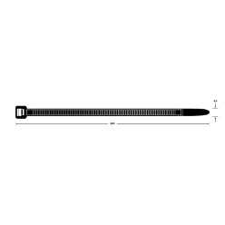 bundelband 200x4,5mm zwart