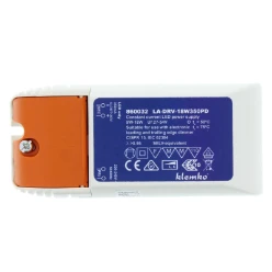 LED driver Leddriver constante stroom, Fase di KLEMKO LEDDRIVER CONSTANTE STROOM 350MA 9-18W, 27-54V, DIMBAAR 860032