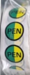 Tekststrookblad ABB Installatiedozen en -kasten 71312 Sticker ''PEN''