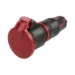 Koppelcontactstop geaard Polyamide contactmateriaal PCE Koppelcs randaarde klep TopTaurus2 zwa/roo polyamide met rubber laagje 111793