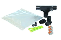 Set T-takken incl 3 schroefverbindingen, klemmen en giethars