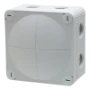 Doos voor montage op de wand/plafond Kabeldozen Combi 407 Wiska 407/3 GRIJS KABELD 95X95+3XM20 IP66 560070