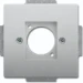 Onderdeel/centraalplaat communicatie-schakelmateriaal Pure stainless steel ABB Busch-Jaeger Inbouw draagring met centraalplaat voor Neutrik-connector, type FP, pure rvs. 2CKA001724A4403