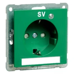 Nova wandcontactdoos met randaarde, insteekcontacten, LED, tekstveld,