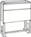 Sokkel voor kast/lessenaar EH PEDESTAL ABB Componenten EH3 POLYESTERSOKKEL DIN 00 GEMONTEERD 4TBE843390N0100