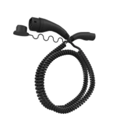 5 m Coiled Type 2 Cable, Black