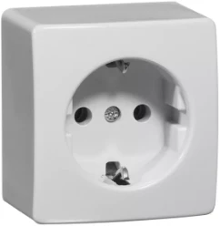 Wandcontactdoos Opbouw Peha Wcd 1-voudig ra 32 mm inb.diepte 2-polig 10/16 A 250 V wit 00480121