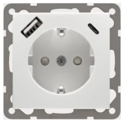 Badora wandcontactdoos met USB-laadstation van 3, 4A