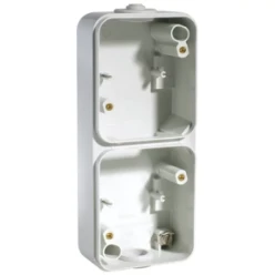 Opbouwbehuizing 2 voudig, grijs