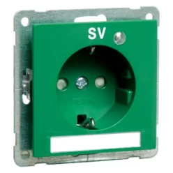 Nova wandcontactdoos met randaarde met insteekcontacten, groen kindbev