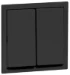 Bedieningselement /centraalplaat schakelmateriaal NOVA Peha Nova klemwip 500-serie brillance serie, zwart, t.b.v. 515 T, neutraal 00034322