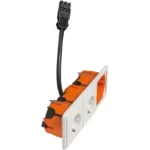 Schakelaar/wandcontactdoos combinatie Peha D 80.6612/X/673.02 SI WN30 LD H