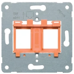 Onderdeel/centraalplaat communicatie-schakelmateriaal Basis elementen PEHA DRAAGFRAME VOOR 1OF2 MODULAR JACK AANSL.ORANJE 742111