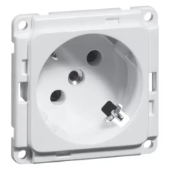 Compacta wandcontactdoos met randaarde, medisch, schroefcontact, 45 gr