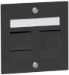 Onderdeel/centraalplaat communicatie-schakelmateriaal NOVA Peha Nova afdekking voor draagframe 600 MJ1-1 voor 2 Modular Jacks, zwart 00034482