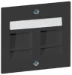 Onderdeel/centraalplaat communicatie-schakelmateriaal Nova Peha Nova afdekking voor draagframe 600 MJ1-1 t.b.v. 624.xx PSS, zwart 00034492