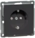 Wandcontactdoos NOVA Peha Nova wandcontactdoos met randaarde, insteekcontacten, kinderbeveiliging, zwart 00034422