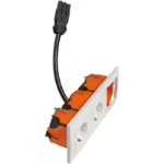 Schakelaar/wandcontactdoos combinatie Peha D 11.6612/X/573.02 SI WN30 LD H