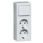 Schakelaar/wandcontactdoos combinatie Peha H 6696/2