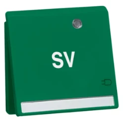 Dialog wandcontactdoos SCHUKO, groen SV opdruk