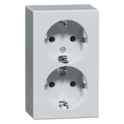 Wandcontactdoos Opbouw Peha Opbouw wcd met ra 2-voudig rechthoekig 2-polig 10/16 A 250 V wit 00495021