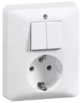 Schakelaar/wandcontactdoos combinatie Peha H 80.6685.02
