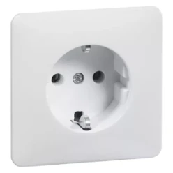 Standard contactdoos SCHUKO wit meldcontact