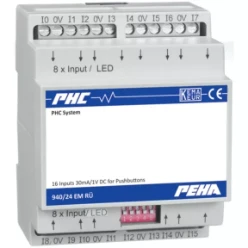 PHC ingangsmoduul 24 V DC, 16 terugmelding voor montage op 35 mm Dinra