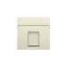 Onderdeel/centraalplaat communicatie-schakelmateriaal Switches & Sockets Niko Centraalplaatje voor 1 RJ aansluiting UTP cat. 5E in een vlakke uitvoering. Afwerkingskleur: cream. 100-65100