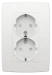 Wandcontactdoos Switches & Sockets Niko Inclusief afdekplaat met geïntegreerde centraalplaat. De opbouwhoogte bedraagt 8 mm. Dit stopcontact kan worden ingebouwd in een speciale ovalen enkelvoudige inbouwdoos. 101-67835