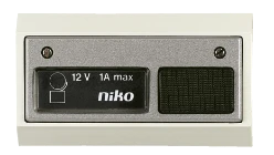 Niko Toegangscontrole - deurbel 12V~1A incl. lamp, wit/aluminium